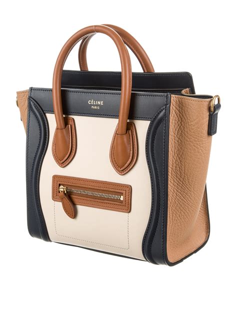 celine phantom beige|celeine nano luggage tote.